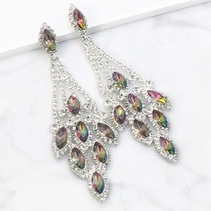 Jewelry - Mystic Topaz Crystal Chandelier Event Earrings Jewelry - Mystic Topaz Crystal Chandelier Event Earrings